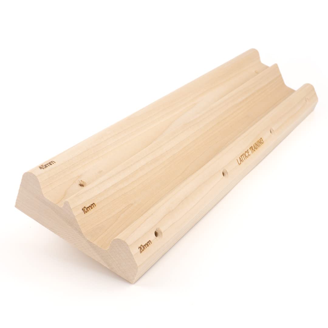 Lattice Training Entramado Triple peldaño Hangboard, Unisex, Madera, Talla única