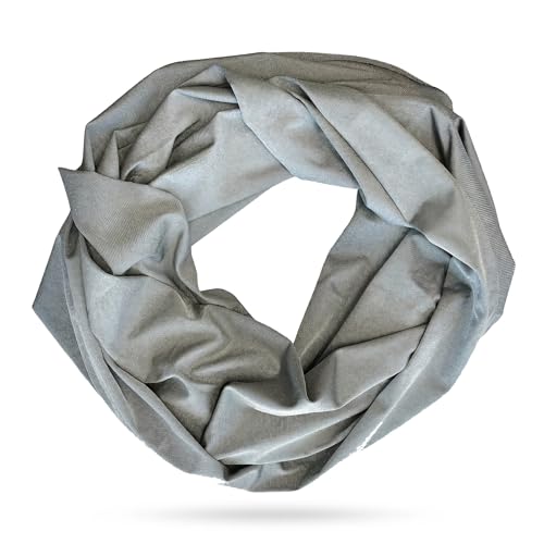 Image of EMF Infinity Scarf 5G RF Shielding Clothing made with Silver Fabric (Silver Elastic)