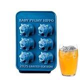 Molde de silicona para cubitos de hielo, 6 cámaras, diseño de hipopótamo, reutilizable, flexible, para cócteles, whisky, té, café, hogar, exterior, camping, picnic, fiesta, reunión familiar, K