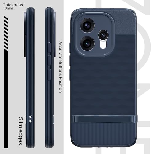 Image of Pikkme Back Cover for Oppo Reno 15 5G Camera Protection 3D Hexa Cube Design Silicone Protective Bumper Case (Blue)