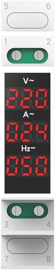 Three Phase Digital Meter with LED Display for Accurate Voltage Current Frequency Monitoring in Power Distribution Systems