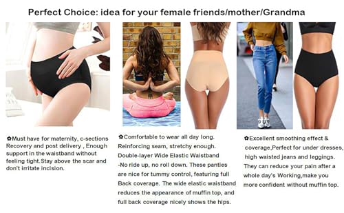 Annyison Womens Underwear 3 Pack, Soft Cotton High Waist Breathable Solid Color Briefs Panties For Women thumb #1