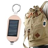 3000 mAh Solar-Mini-Schlüsselanhänger-Powerbank – 4-in-1 tragbares Ladegerät | Typ-C-Solarladung für Telefone und Uhren, kompaktes Reisenetzteil, Luftpolsterfolie im Lieferumfang enthalten
