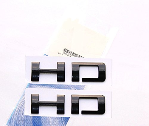 Emblemas HD negros yoaoo® de aleación para camionetas Chevrolet GM Silverado y Sierra, 2 piezas