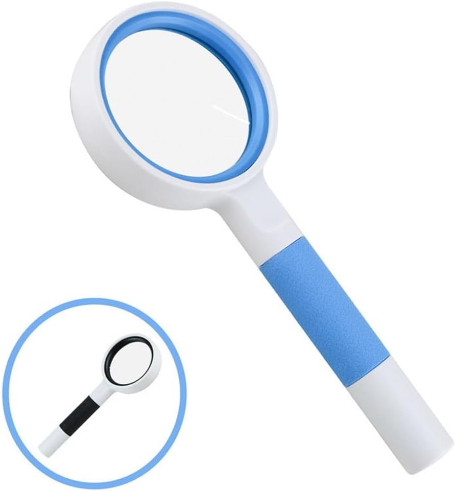 JSEIAJB Handheld Magnifying Glass Lenses for Elderly to Read Newspapers, Appreciate Antique Jewelry(D)