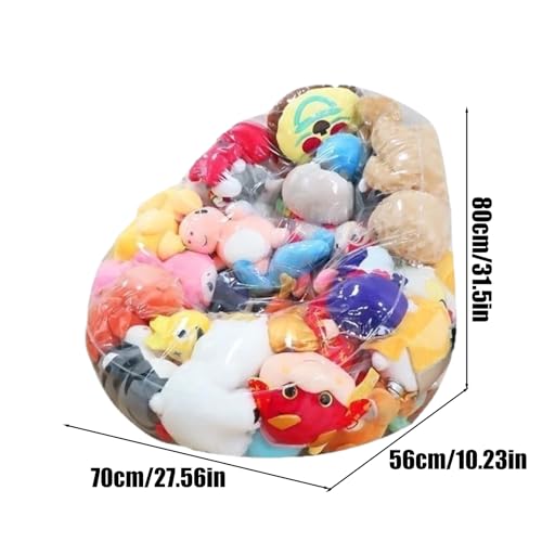 Miniatura 6 de Xowwyue Funda Grande Para Sillón Saco,Organizador De Almacenamiento Grande Transparente - Almacenamiento Para Peluches De Puff,Para Juguetes Muñecas Niñas Adultos Adolescentes Niños Habitación