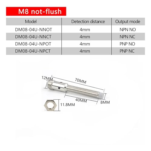 Capteur de proximite resolvant les pannes de signal DM08-04U-N