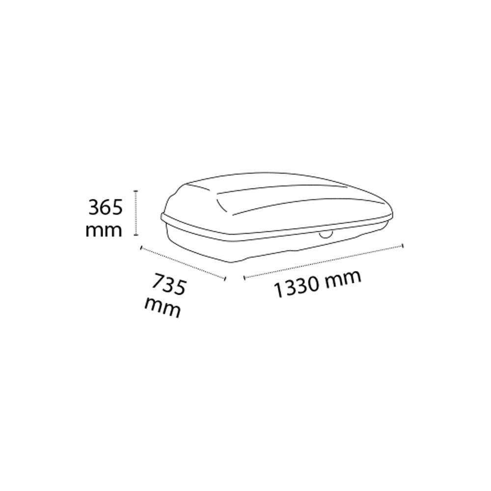 G3 g322204 Box da Tetto Krono 400, 330 Litri, Grigio Chiaro