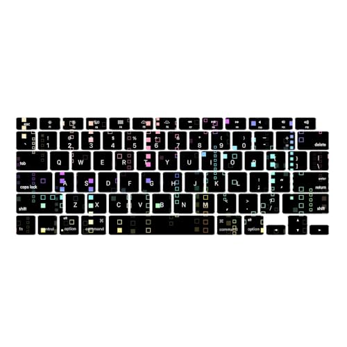 Funda rígida MacBook Pro 15 carcasa A1707 negra transparente protector teclado MacBook A1990 4