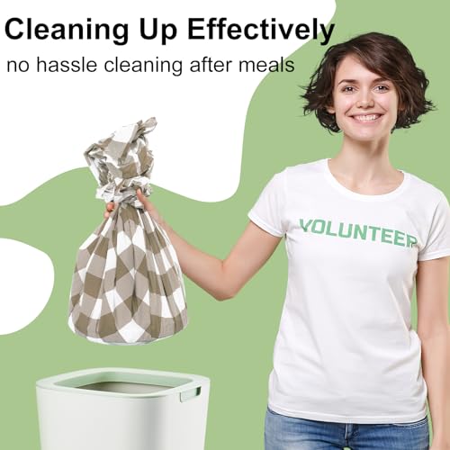 misaya 3 Packs Buffalo Disposable Table Cloth, 54 x 108 Inch Waterproof Plastic Tablecloth, Rectangle White and Khaki Checkered Table Covers for Picnic, Birthday, Party - Image 6