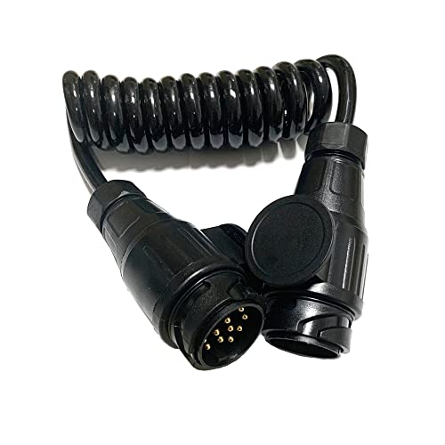 JVJ 2.0m 13-polig auf 13 Polig Adapter Stecker Verbindung Verlängerungskabel Spiralkabel für Anhänger Bootstrailer PKW… – Bild 5