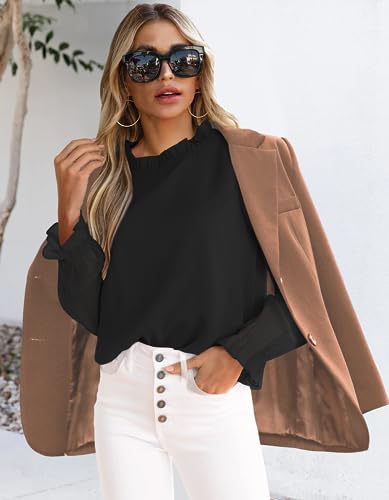 Image of Aifer Womens Blouses Dressy Casual Business Work Shirts Mock Neck Tops