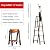 Telescoping Ladder Extension Telescopic Collapsible Rv Telescope Foldable Extendable Tall Compact Aluminum Ladders for House Roof Travel Trailers Adjustable Retractable 330lbs Capacity AType 1.7m