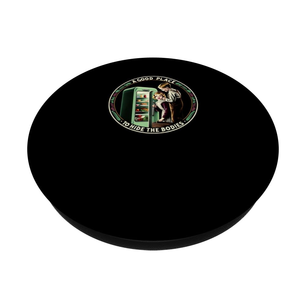 Funny Childhood Activities Dark Humor PopSockets Swappable PopGrip, Black - Image 2