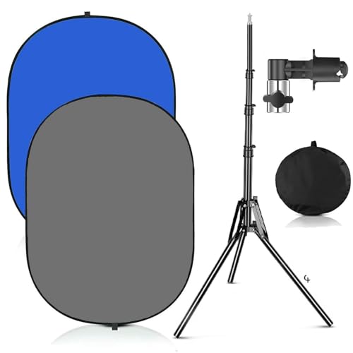 Chromakey Blue/Grey Backdrop with Stand for Photography