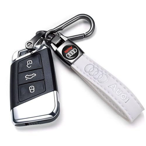 Image of TACOMA Genuine Leather Car Keychain for Key Chain for Men and Women Family Present Key Ring Accessories(Black)