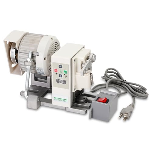 Industrial Sewing Machine Servo Motor, AC110V, 1000W, 6000RPM, Servo Motor Sewing Machine with Controller and Foot Switch, Run CW and CCW, Silent, Instructions