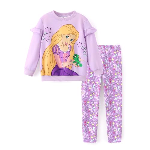 Image of Disney Girls Clothes Long Sleeve Sweatshirt Leggings Outfit 2 Piece Set