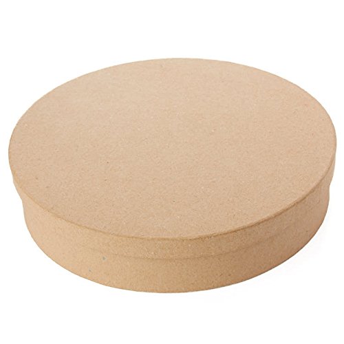 Factory Direct Craft Set of 8 Paper Mache Round Boxes - Papier Mache Boxes with Lids Perfect for Everyday or Holiday Crafts, Gift Boxes or Jewelry Boxes - 1 Round Box with 7 Smaller Boxes Inside