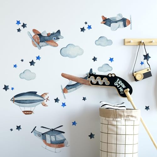 Stickers Boho Avión para Decorar Pared 4 Plancha 30x20cm miniatura 1