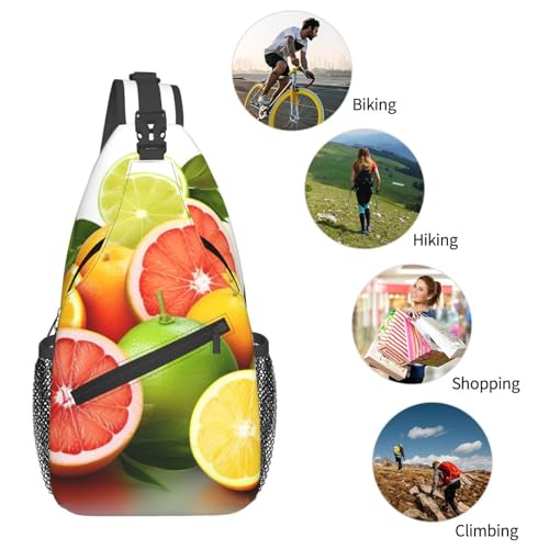 Bolso cruzado citrus fruits tipo sling para hombre y mujer miniatura 7