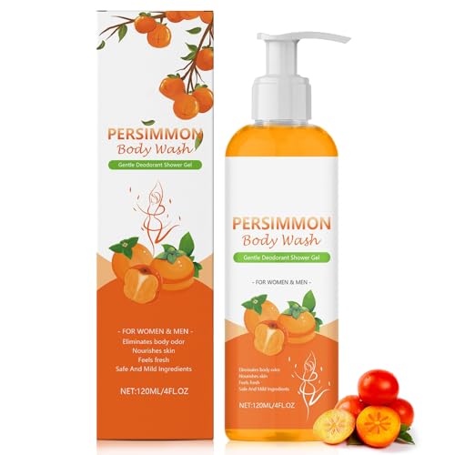 Persimmon Body Wash for Body Odor Control, Natural Deodorant Bar Soap for Strong Odor Smelly Feet Remove– Underarms, Intimate Inner Thigh, Bikini Area, Smelly Feet – Natural Deodorant Soap (1)