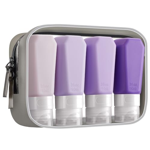 TSA Approved 3oz Portable Travel Bottles with Labels