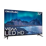 Cecotec Smart TV, Televisor LED de 32 Pulgadas Resolución HD A5 Series ALH50032. Smart TV VIDAA, Sistema Dolby Audio, WiFi Integrado, Salida de Auriculares, Chromecast, 3 HDMI y 2 USB