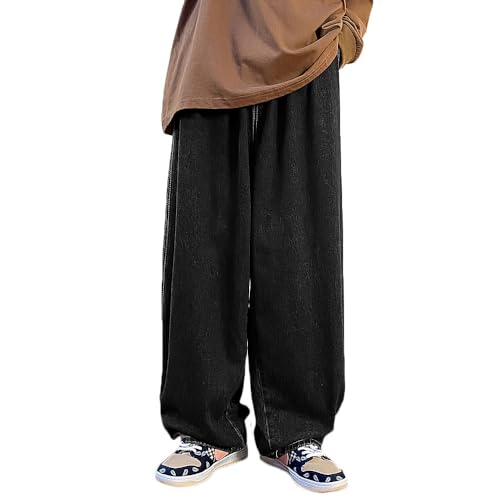 Nutriangee Men's Loose Fit Baggy Jeans Casual Streetwear Wide Leg Hip Hop Oversized Denim Pants2