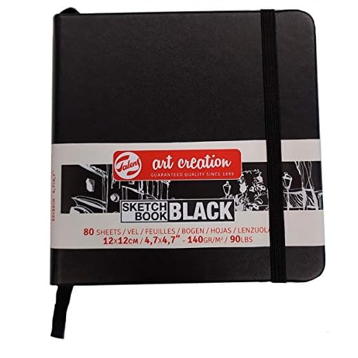 SKETCH BOOK BLACK ARTCREATION 12X12CM