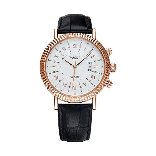 Montre à quartz Mens Watch LULI Design bracelet en cuir unique mode casual affaires