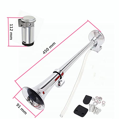 Bocina de aire de 150db con potente compresor de 12V y trompeta de zinc plateado 3