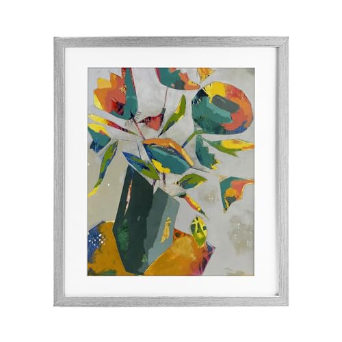 Mischief & Merrymaking Abstraction Grey cadre verre Dianna Fritzler Stupell 53x43cm