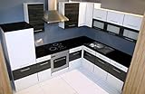 winkelküche OHNE: Elektrogeräte, Dekoration, Beleuchtung, Spüle und Armatur