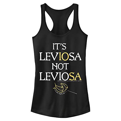 Harry Potter Warner Brothers and The Deathly Hallows Leviosa Women's Fast Fashion Racerback Tank Top Black