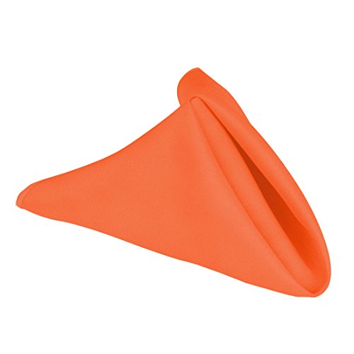 Servilletas de poliéster 17 x 17 pulg. pack x10 naranja miniatura 1