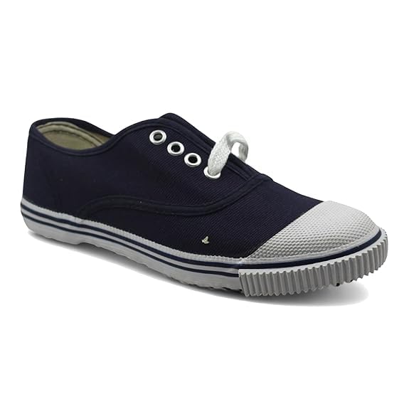Canvas School Shoes for Boys & Girls – Tennis Shoes for Uniform | Washable, Non-Marking Sole,Velcro& Lace-Up Options – Ideal for PT&Daily Wear.
