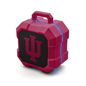 SOAR NCAA Shockbox LED Wireless Bluetooth Speaker, Indiana Hoosiers
