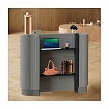 Mostrador de recepción que ahorra espacio para un uso eficiente en la recepción y al por menor, diseño moderno, tamaño compacto, ideal para espacios pequeños y entornos de negocios