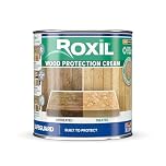 Roxil Wood Protection Cream - 1L Clear - One Coat Wood Sealer, Instant Waterproofing Treatment, Preserves Outdoor Fences, Decking, Furniture, Shed