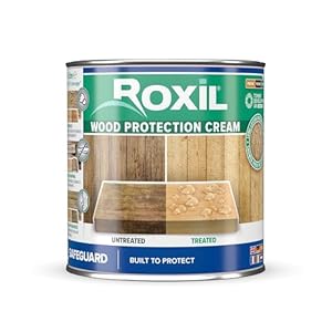 Roxil Holzimprägnierungs Creme - Holzimprägnierung für außen – Wetterfeste Imprägnierung für Terrassenböden, Gartenhaus, Zäune, Holzterrassen und mehr (1 L)