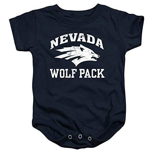 University of Nevada, Reno Official Wolf Pack Logo Unisex Infant Snap Suit for Baby,Navy, 24 Months