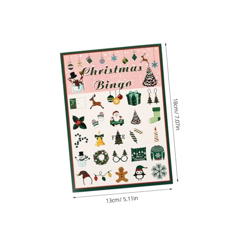 TOYANDONA 1 Jeu Carte De Bingo Jeu Cartes De Bingo De Noël Jeu De Bingo De Fête De Noël Fournitures De Cotillons Cartes De Bingo De Fête De Noël Zhang Bin Papier Enfant Portable – Image 3