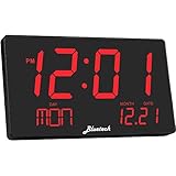 Avalon Oversized LED Digital Clock- Extra Large Display, Easy To Read 3 inch digits, Sleek Design - Wall & Shelf Clock For Home Or Office Use