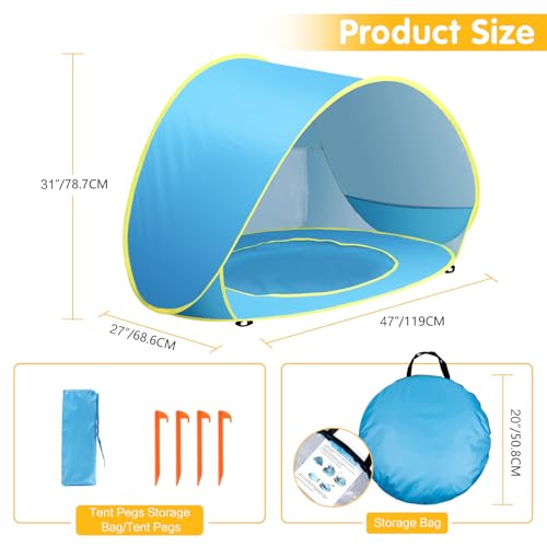 Kapeazo Baby Beach Tent with Pool