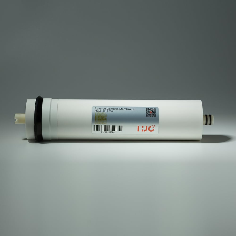 HJC Membrana de ósmosis inversa 600 GPD 3013-600, Filtro RO para zonas de alto valor TDS (hasta 4.500 ppm), Tasa de rechazo del 97%, Filtro de reemplazo de alto rendimiento para agua dura