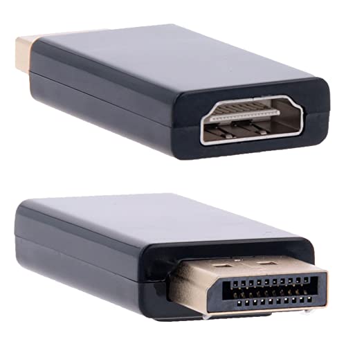 REY Adaptador Conversor DP (DisplayPort) Macho a HDMI Hembra