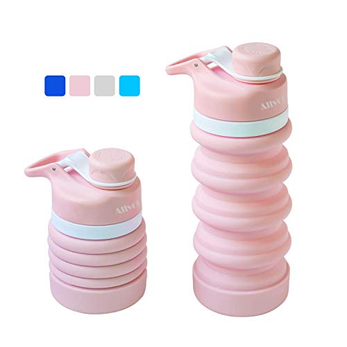 Allyooly Collapsible Water Bottle Kids - Portable Leak Proof Water Bottle BPA Free