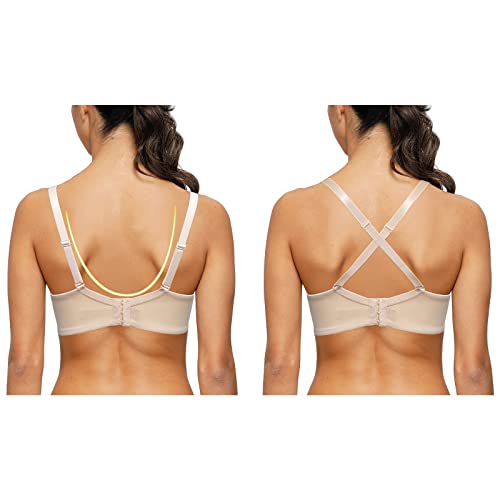 Push Up Thick Padded Plunge Underwire T Shirt Lace Bra Lift Support for Women Add One Cup4