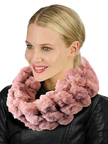 Women's Soft Ruffle Faux Fur Neck Warmer Collar Scarf3